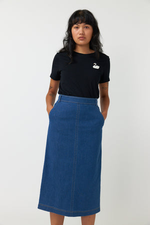 Denim Skirt - Mid Blue