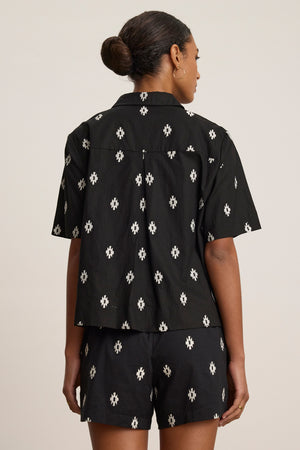Velvet Black Embroidered Shirt