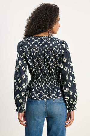 Velvet Midnight Print Blouse
