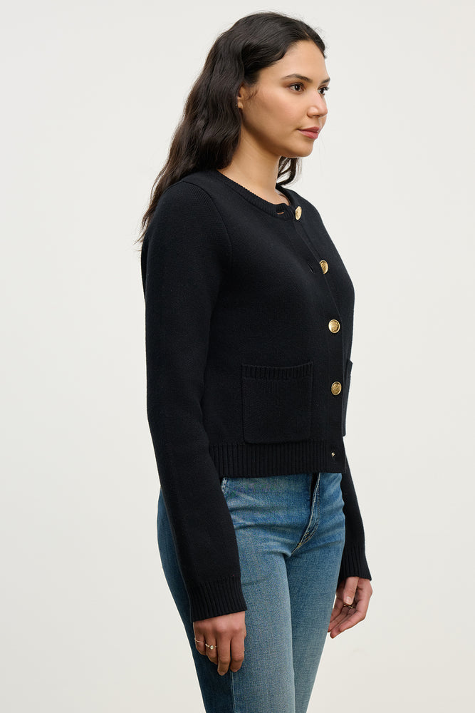 Velvet Black Knit Jacket
