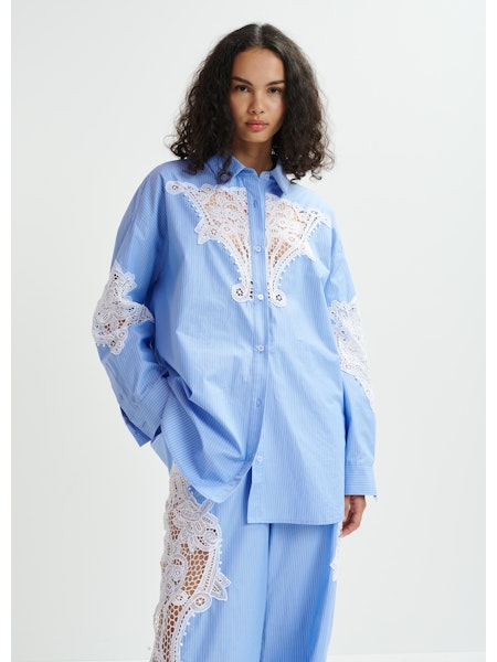 Essentiel Antwerp Hoofed Lace Panelled Shirt