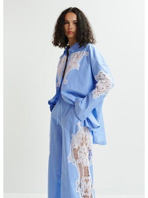 Essentiel Antwerp Hoofed Lace Panelled Shirt