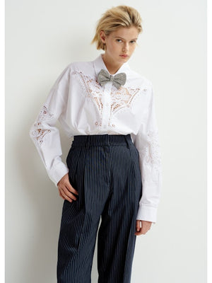 Essentiel Antwerp Hoofed Lace Panelled Shirt