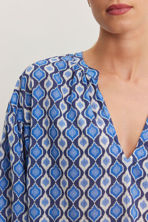 Velvet Morocco Print Blouse