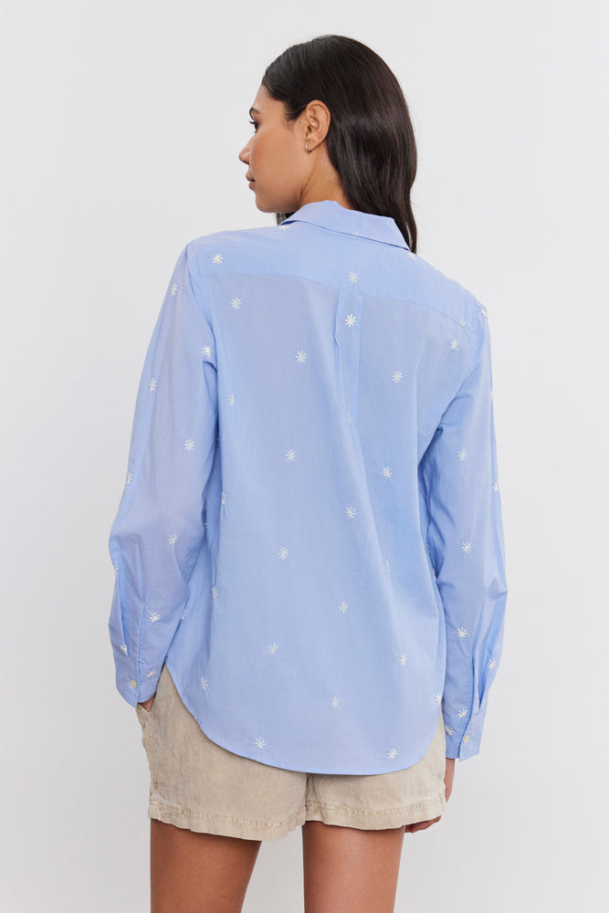 Velvet Blue/White Shirt