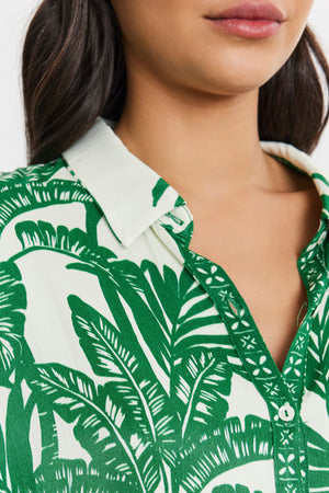 Velvet Palm Print Shirt