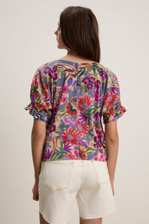 Velvet Floral Cotton Top