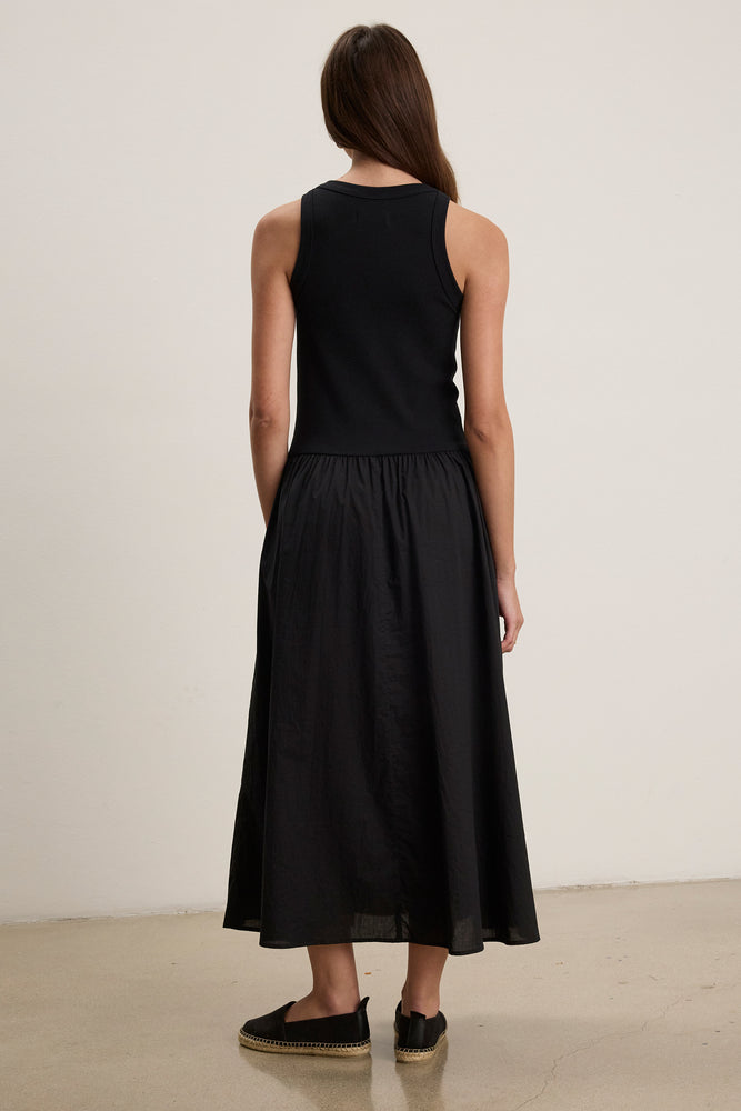 Velvet Navy Rib Cotton Dress