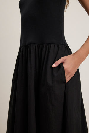 Velvet Navy Rib Cotton Dress