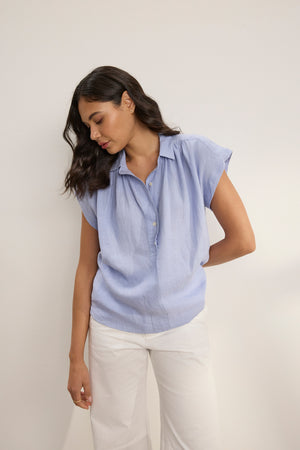 Velvet Linen Top