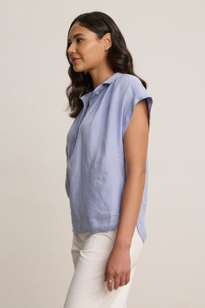 Velvet Linen Top