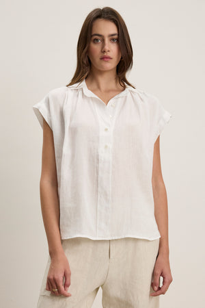 Velvet Linen Top