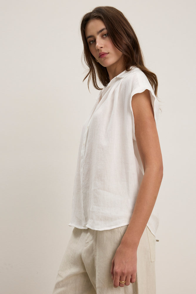 Velvet Linen Top